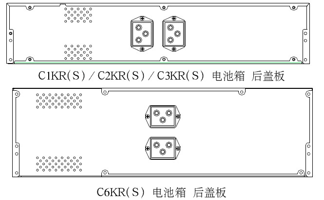 山特机架式C3KR后面板